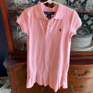 Two Ralph Lauren, One Tommy Hilfiger pink polo dresses size 6